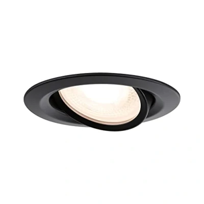 Abbildung von Paulmann 92460 Einbauleuchte Nova Plus IP65 schwenkbar rund max. 35W dimmbar 93mm Schwarz matt Alu Zink GU5,3 / GU10 Ohne Leuchtmittel