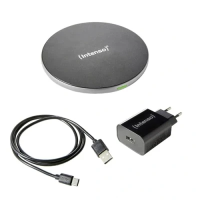 Abbildung von Intenso 15W Wireless Charger BA2, induktives Ladegerät, Qi Zertifiziert, schwarz