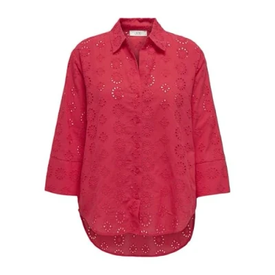 Abbildung von JDY Hemdbluse »JDYTALLIE 3/4 LONG SHIRT WVN NOOS«, mit Lochstickerei Detail