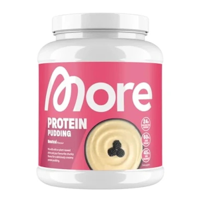 Abbildung von MORE Protein Pudding, Neutral, 600 g, cremiger Pudding mit weniger Fett, Kalorien und Zucker made in Germany