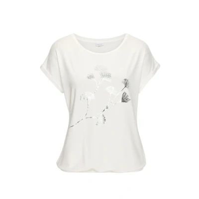 Abbildung von Lascana Kurzarm Tshirt print, Damen, Größe: 36/38, Creme