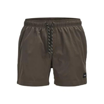 Abbildung von Jack &amp; Jones Jpstmaui Solid Badeshorts, Herren, Größe: Medium, Major brown