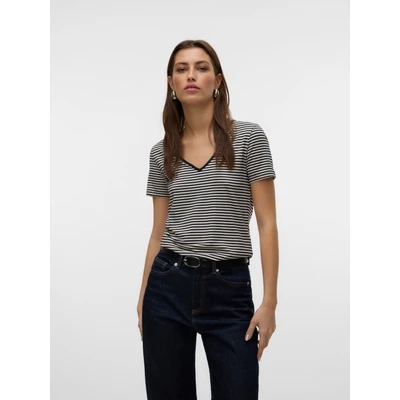 Abbildung von Aware Pepper V NECK Tshirt print, Damen, Größe: XS, Birch/black