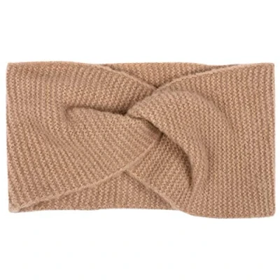 Abbildung von styleBREAKER Damen Feinstrick Stirnband mit Twist Knoten, warmes Winter Haarband, Headband 04026047, Farbe:Braun