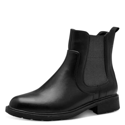 Abbildung von Jana Damen Stiefeletten ohne Absatz mit Reißverschluss Vegan, Schwarz (Black), 40 EU