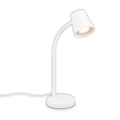Abbildung von BRILONER Nachttischlampe, Schreibtischlampe Schwenkbar, Tischlampe GU10 für Home Office mit Kabelschalter, Leselampe, Weiß