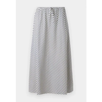 Abbildung von Tommy Hilfiger Damen Rock Twill Midi Bias mit Schnürung, Mehrfarbig (Textured STP/Dark Night Navy), 40