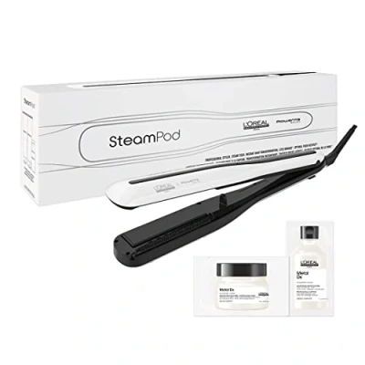 Abbildung von L&#039;Oréal Professionnel SteamPod 3 Dampf Glätteisen zum Glätten und Locken mit Shampoo &amp; Maske Testen