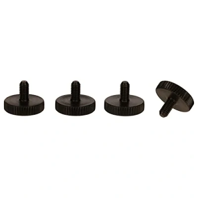 Abbildung von PrecisionGeek Schwarz Stahl Rändelschrauben DIN 653 M4 x 12mm (4 Stück)