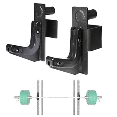 Abbildung von SYL Fitness J Hooks Hantelhalter für Power Rack, Haken 5CM x Vierkantrohr Racks mit 26MM Loch