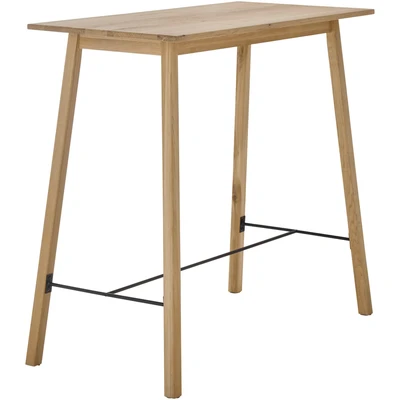 Abbildung von JULES Bartisch aus Massivholz Eiche Moderner Hochtisch für Küche &amp; Esszimmer 120 x 104 60 cm (B/H/T)