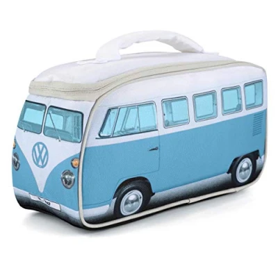 Abbildung von Board Masters VW Collection Volkswagen T1 Bulli Bus Brotzeittasche Kulturbeutel, Kosmetiktasche (Blau/Bus Front)