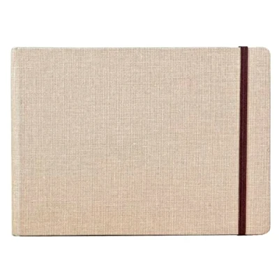 Abbildung von Clairefontaine 96108C Goldline Reisealbum (Umschlag aus Naturleinen, DIN A5, 14,8 x 21 cm, 30 Blatt, 180 g, für Multitechnik geeignet, ideal Ihre Reise, praktisch und robust) beige