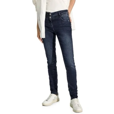 Abbildung von Cecil Damen B377695 Jeans Im Slim Fit, Blue Black Used Wash, 28W / 30L EU