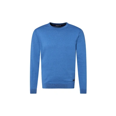 Abbildung von Pierre Cardin Herren Pullover Rundhals Strick RH Männer Basic Strickpulli Mordern Fit Navy Blazer 5064 6323 30W 30L