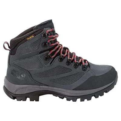 Abbildung von Jack Wolfskin Rebellion Texapore MID Gummistiefel, Damen, Größe: 37, Grey/red Schuhe