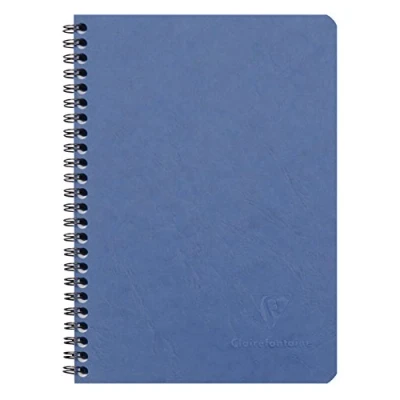 Abbildung von Clairefontaine 785324C Spiralbuch (DIN A5, 14,8 x 21 cm, Age Bag kariert, 50 Blatt) 1 Stück blau