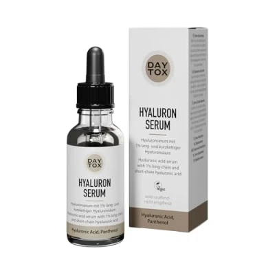 Abbildung von Hyaluronserum Hochdosiert Anti Aging für den Feuchtigkeits Boost Vegan, Ohne Silikone, Made in Germany, DAYTOX Hyaluron Serum 1 x 30 ml