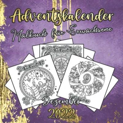 Abbildung von Adventskalender Malbuch für Erwachsene: Vol. 2 25 Nummerierte Weihnachten Malvorlagen Weihnachtskalender Mandalas Erwachsene und ältere Kinder Winter Mandala zum Ausmalen