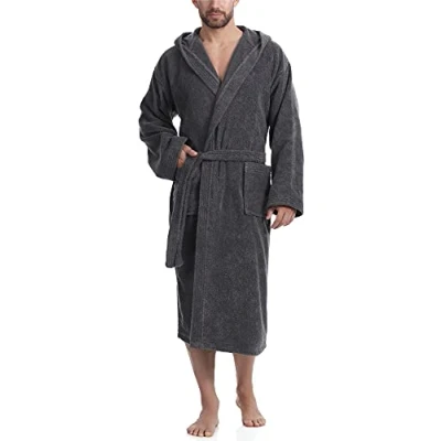 Abbildung von Ladeheid Bademantel, Herren, Größe: Medium, Darkgrey/black