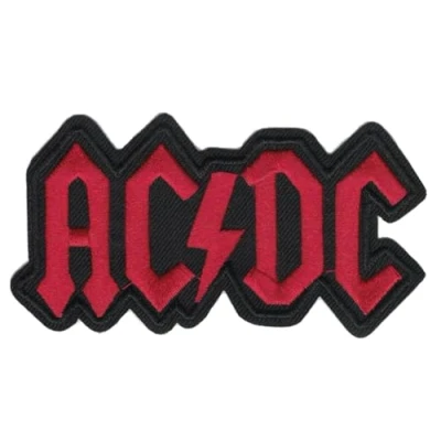 Abbildung von AC/DC Logo rot Aufnäher/Patch
