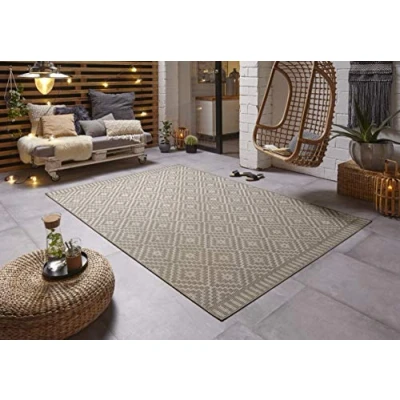 Abbildung von freundin Home Collection Teppich »Breeze«, rechteckig, 8 mm Höhe, In &amp; Outdoor, Wetterfest, Balkon, Garten, Wohnzimmer, Rauten