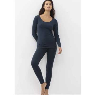 Abbildung von mey Langarm Serie Cotton PURE Unterhemd/shirt, Damen, Größe: 38, Night blue