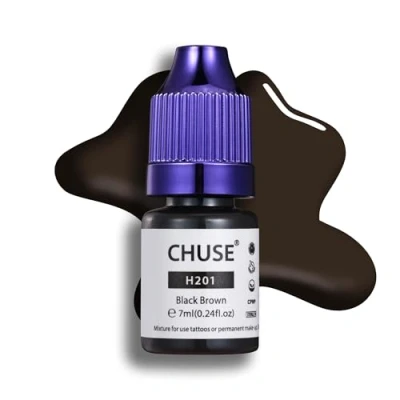 Abbildung von CHUSE PMU Hybrid Flüssige Augenbrauenpigmente 0,24 oz/7ml (H201 Schwarzbraun)