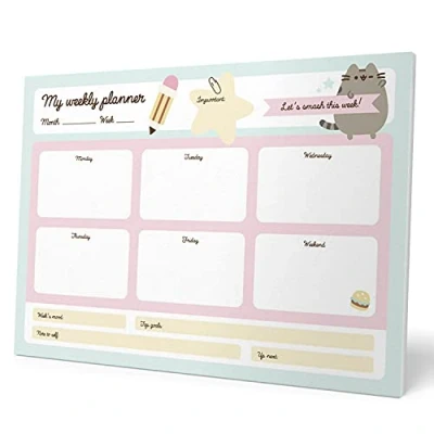 Abbildung von Grupo Erik Wochenplaner Block A4 Kalender Planer Pusheen Foodie Collection Tischplaner Tischkalender ohne Datum Schreibtischunterlage Papier