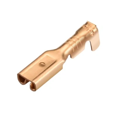 Abbildung von Heschen 2,8 mm Flachspleiß Crimpklemmen, 100 Stück, nicht isoliert, 0,5 mm² bis 0,8 Kabel