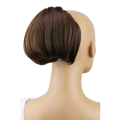 Abbildung von CAISHA Haardutt Audrey Haarknoten Zopf Haarteil Hepburn Dutt Haargummi Hochsteckfrisuren DM15cm Braun Mix HD15