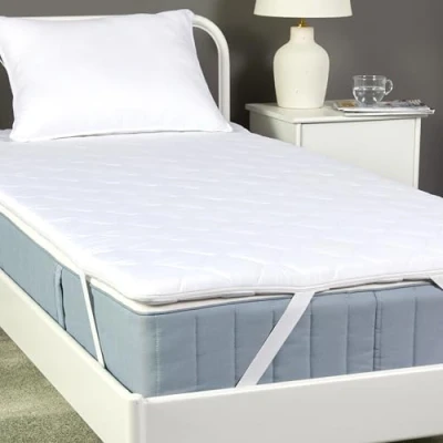 Abbildung von Amazon Basics Matratzentopper Komfortschaum 90W x 200L 6H cm, Topper mit Waschbarem Bezug, weiß