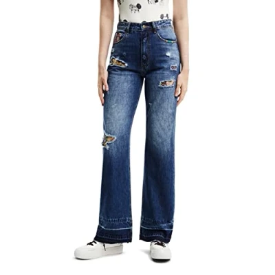 Abbildung von Desigual Xenia Flared Jeans, Damen, Größe: 32, Blue