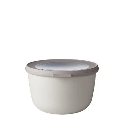 Abbildung von Mepal Multi Bowl Cirqula Round Mikrowellen Geschir Geeignet als Luftdichte Aufbewahrungsbox für den Kühlschrank, Mikrowellengeschirr &amp; Frischhaltedosen 1000 ml Nordic white