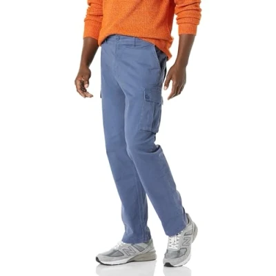 Abbildung von Amazon Essentials Herren Gerade geschnittene Stretch Cargohose (erhältlich in Big &amp; Tall), Indigo, 40W / 29L