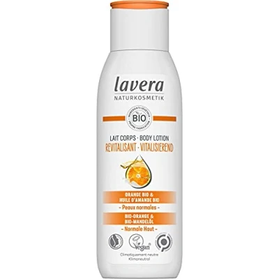 Abbildung von lavera Körpermilch, revitalisierend, Naturkosmetik, vegan, Bio Orange &amp; Mandelöl, zertifiziert, 200 ml