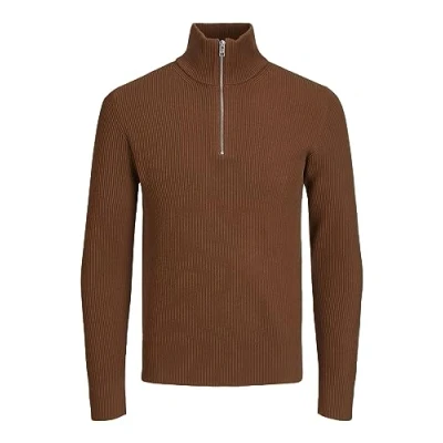 Abbildung von Jack &amp; Jones Jprccperfect HALF ZIP SN Strickpullover, Herren, Größe: Small, Cambridge brown
