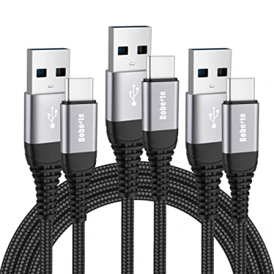 Abbildung von USB C Schnellladekabel [3 Stück, 1 m + 2 m],A41 A21S A50 A40 A70,A3 A5 A3 A2017