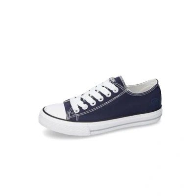 Abbildung von Dockers by Gerli Damen Low Top Sneaker, Frauen Halbschuhe,schnürer,Business,Freizeit,straßenschuhe,Strassenschuhe,Navy,39 EU