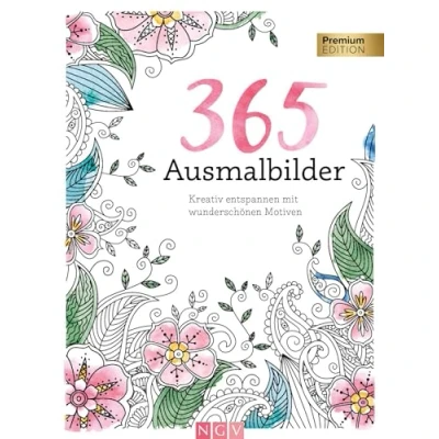 Abbildung von 365 Ausmalbilder: Kreativ entspannen mit wunderschönen Motiven Premium Edition
