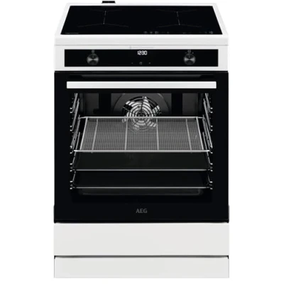 Abbildung von AEG Standherd mit Induktions Kochfeld 60 cm/SteamBake Feuchtigkeitszugabe/Hob²Hood/Touch Bedienung/Grillfunktion/Display Uhr/Kindersicherung/A / CIB6644BBW