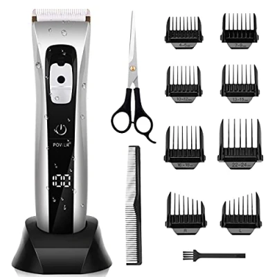 Abbildung von ELEHOT Store Haarschneidemaschine Profi 36 Längeneinstellungen Haarschneider Set mit LCD Anzeige Zwei Lademodi Wasserdicht Haartrimmer Herren
