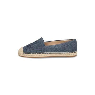 Abbildung von Lauren Ralph Cameryn Washed Denim Espadrille Espadrille, Damen, Größe: 40, Oxford blue Baumwolle