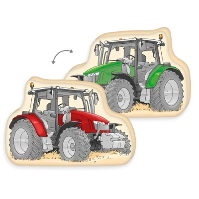 Abbildung von Herding Konturenkissen Traktor, ca. 36 x 24 5 cm, Polyester, Formkissen, Twin