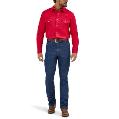 Abbildung von Wrangler Herren Western Arbeitshemd Firm Finish Rot XX Large