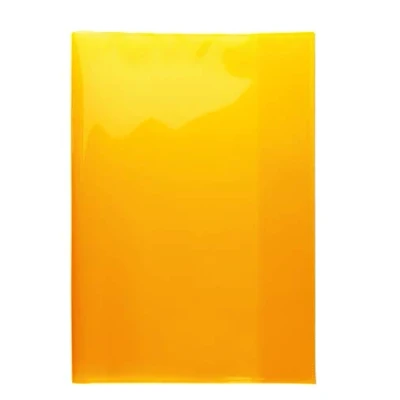 Abbildung von HERMA 19605 Heftumschläge A4 Transparent Orange, 10 Stück, Hefthüllen aus strapazierfähiger, abwischbarer &amp; extra dicker Polypropylen Folie, durchsichtige Heftschoner Set für Schulhefte, farbig