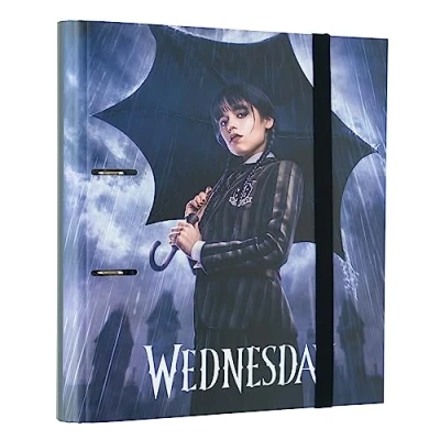 Abbildung von Grupo Erik Ringordner A4 Schmal 2 Ringe Wednesday Addams Ordner Aktenordner Ringbuch Büro Zubehör Schul