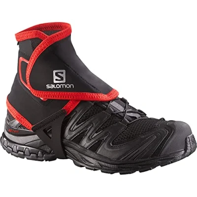 Abbildung von Salomon Trail Gaiters High Unisex Gamaschen Running Wandern MTB Lauf, Leichte Handhabung, Haltbarkeit, Laufz, Schwarz, M