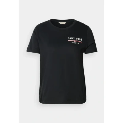 Abbildung von GANT Graphic Tshirt basic, Damen, Größe: XS, Black