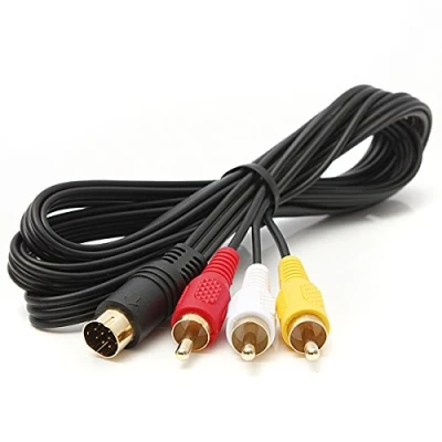 Abbildung von C FUNN Audio Video Av Kabel Passend Für Sega Saturn A/V 1.8 M 6Ft RCA Anschlusskabel